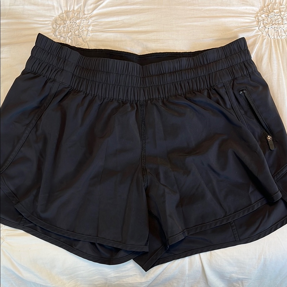 Lululemon Athletica Black Athletic Shorts Lightweight Moisture-Wicking